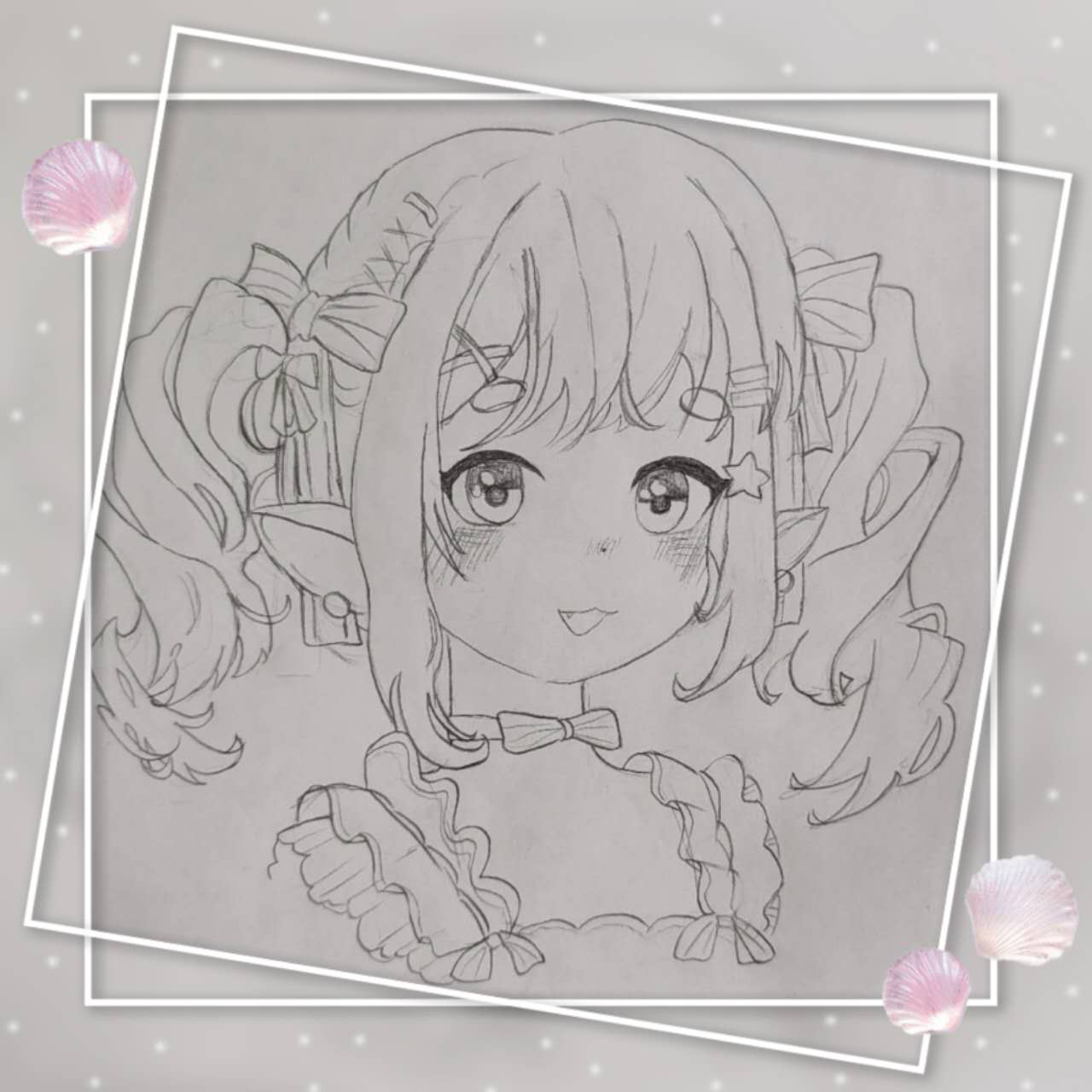 Decorative character line drawing